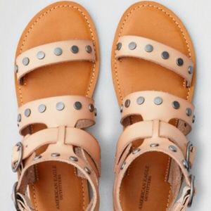 American Eagle gladiator large flat stud sandals